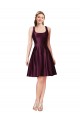 Satin Bateau Neck V-Back A-Line Prom Dress Canada Factory