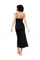 Silky Satin Cowl Neck A-Line Black Prom Dress Canada Factory