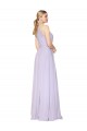 Soft Chiffon High Neck A-Line Lilac Prom Dress Canada Factory