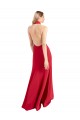 Stretch Crepe High Neck Open Back A-Line Red Prom Dress Canada Factory