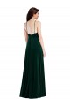 Stretch Velvet High Neck A-Line Dark Green Prom Dress Canada Factory
