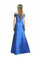 Satin Off the Shoulder A-Line Black Tie Prom Dress Canada Factory