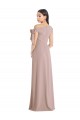 Stretch Crepe Off the Shoulder A-Line Dusty Pink Prom Dress Canada Factory
