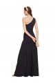 Stretch Crepe One Shoulder A-Line Dark Navy Prom Dress Canada Factory