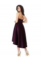 Satin Scoop Neck Neck Open Back A-Line Grape High Low Prom Dress Canada Factory