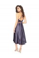 Silky Satin Scoop Neck Keyhole Back A-Line Dusk Prom Dress Canada Factory