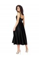 Satin Square Neck A-Line Black Prom Dress Canada Factory