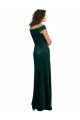 Stretch Velvet Square Neck A-Line Dark Green Long Prom Dress Canada Factory