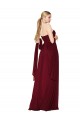 Soft Chiffon Strapless A-Line Burgundy Prom Dress Canada Factory