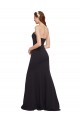 Stretch Crepe Strapless Low Back A-Line Dark Navy Prom Dress Canada Factory