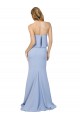Stretch Crepe Strapless Low Back A-Line Light Sky Blue Prom Dress Canada Factory