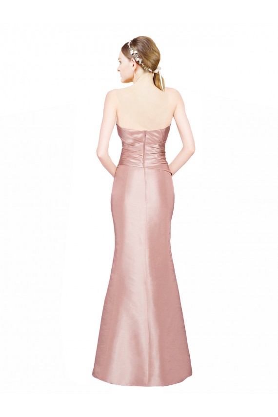 Stretch Satin Strapless Low Back A-Line Prom Dress Canada Factory