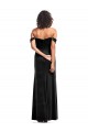 Stretch Velvet Strapless A-Line Black Prom Dress Canada Factory