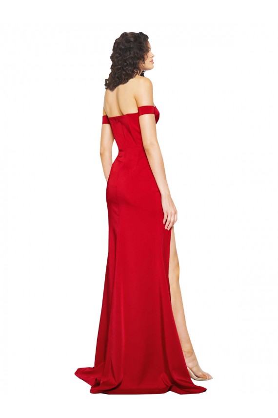 Silky Satin Sweetheart A-Line Red Prom Dress Canada Factory