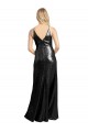 Sequin V-Neck V-Back A-Line Black Prom Dress Canada Factory