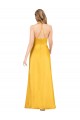 Silky Satin V-Neck Open Back A-Line Prom Dress Canada Factory