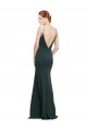 Stretch Crepe V-Neck V-Back A-Line Pink Long Prom Dress Canada Factory