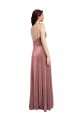Stretch Velvet V-Neck Low Back A-Line Cinnamon Rose Prom Dress Canada Factory