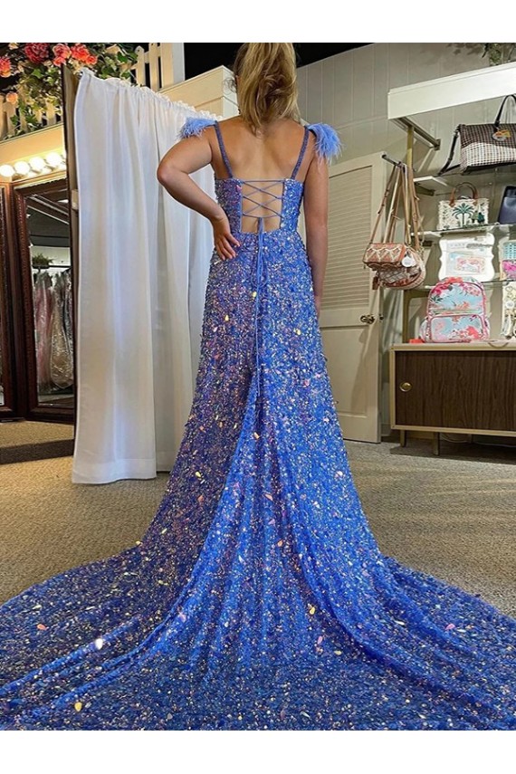 Velvet Sequin V-Neck A-Line Prom Dress Canada Factory