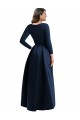 Spandex V-Neck Ball Gown Dark Navy High Low Plus Size Prom Dress Canada Factory