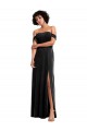 Stretch Velvet Strapless A-Line Black Prom Dress Canada Factory