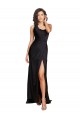 Silky Satin One Shoulder A-Line Black Prom Dress Canada Factory