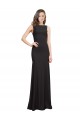 Stretch Crepe Bateau Neck Open Back Mermaid Black Prom Dress Canada Factory