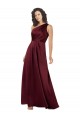 Silky Satin One Shoulder A-Line Burgundy Prom Dress Canada Factory