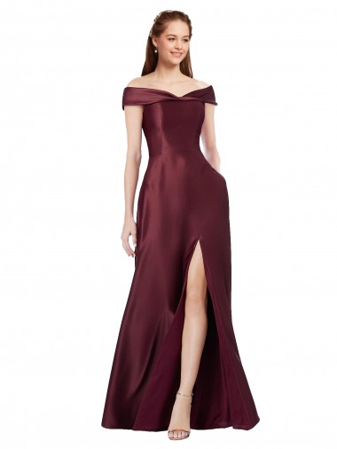 Satin Strapless A-Line Burgundy Gold Black Tie Prom Dress Canada Factory