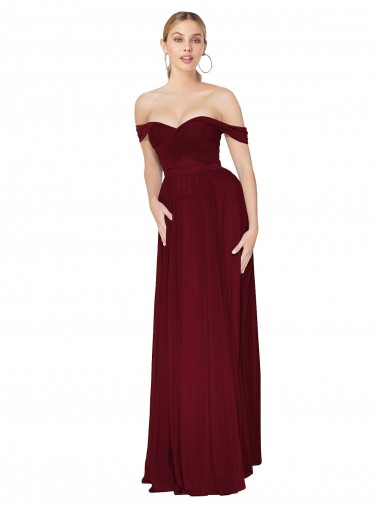 Soft Chiffon High Neck Mermaid Burgundy Prom Dress Canada Factory