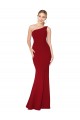 Stretch Crepe High Neck Mermaid Burgundy Prom Dress Canada Factory