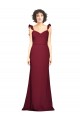Stretch Crepe Strapless Mermaid Burgundy Prom Dress Canada Factory