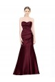 Satin Sweetheart Low Back Mermaid Burgundy Prom Dress Canada Factory