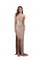 Sequin Scoop Neck Low Back Mermaid Champagne Prom Dress Canada Factory