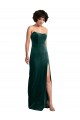Stretch Velvet Strapless Low Back Sheath Dark Green Black Tie Prom Dress Canada Factory