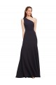 Stretch Crepe One Shoulder A-Line Dark Navy Prom Dress Canada Factory