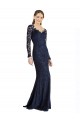 Lace Sweetheart Keyhole Back Mermaid Dark Navy Prom Dress Canada Factory
