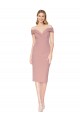 Stretch Crepe High Neck Mermaid Dusty Pink Black Tie Prom Dress Canada Factory