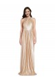Sequin High Neck Sheath Gold Prom Dress Canada Factory