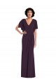 Spandex V-Neck Sheath Grape Prom Dress Canada Factory