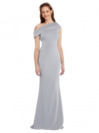 Stretch Crepe One Shoulder Mermaid Grey Prom Dress Canada Factory