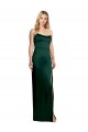 Stretch Satin Strapless A-Line Hunter Prom Dress Canada Factory