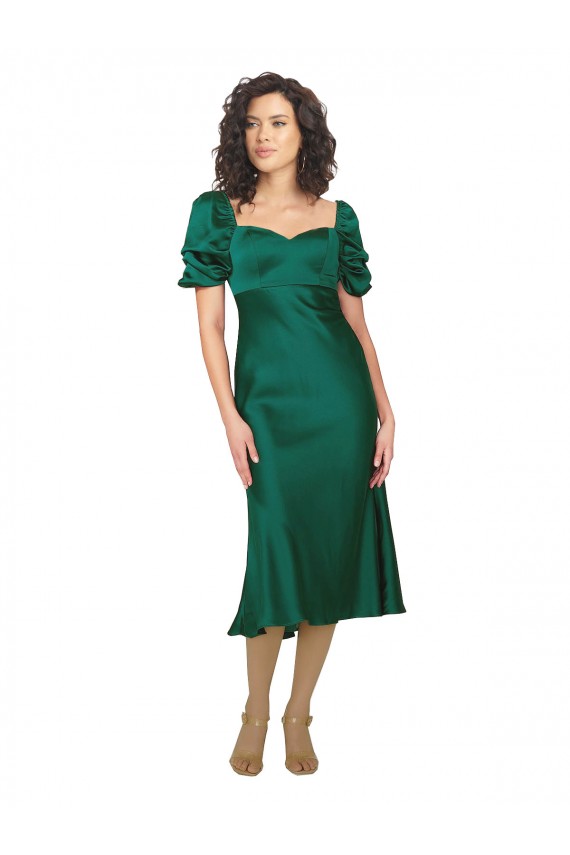 Silky Satin Sweetheart Low Back A-Line Hunter Prom Dress Canada Factory
