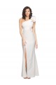 Stretch Crepe One Shoulder Sheath Ivory Long Prom Dress Canada Factory