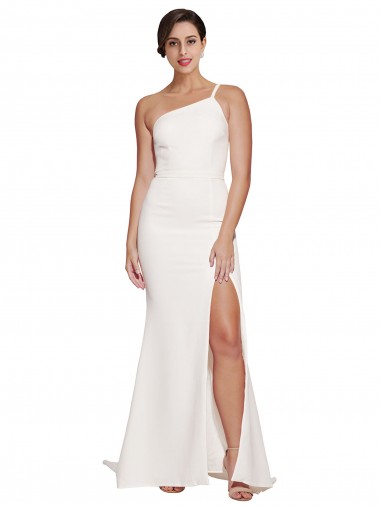 Stretch Crepe Strapless Sheath Ivory Prom Dress Canada Factory