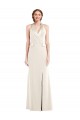 Stretch Crepe Halter Neck Low Back Trumpet Ivory Prom Dress Canada Factory