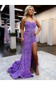 Velvet Sequin Sweetheart A-Line Lavender Homecoming Dress Canada Factory