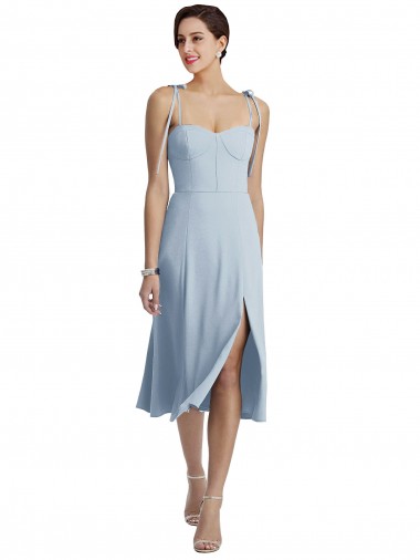 Stretch Crepe Sweetheart A-Line Light Sky Blue Prom Dress Canada Factory