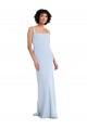 Stretch Crepe Square Neck Sheath Light Sky Blue Prom Dress Canada Factory