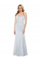 Satin Strapless Low Back Sheath Light Sky Blue Prom Dress Canada Factory